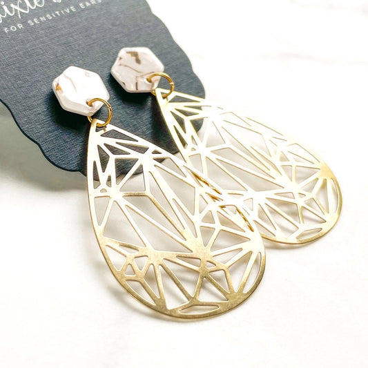 Pre-Order Kaleidoscope of Gold Dangle Earrings