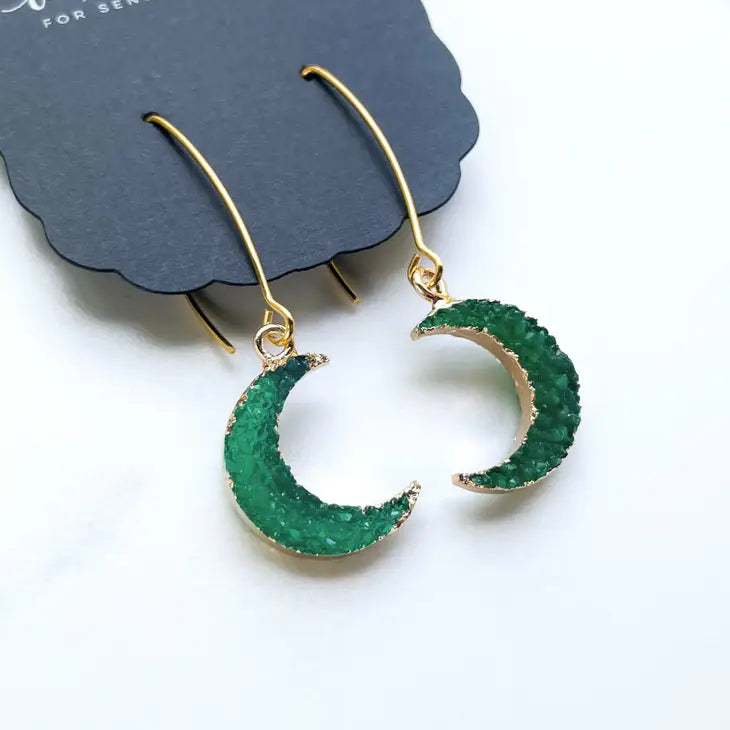 Pre-Order Crescent Moon Dangle Earrings