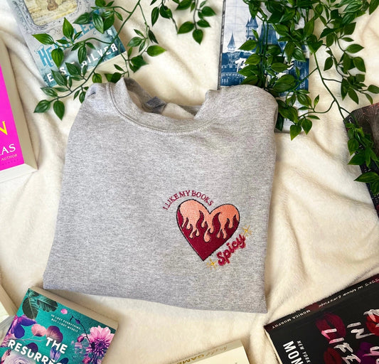 Pre-Order Embroidered Spicy Books Crew Neck