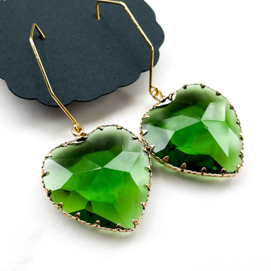 Pre-Order Amore in Emerald Dangle Earrings