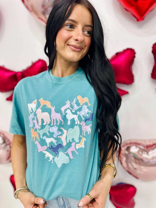 Pre-Order Pastel Dog Heart Graphic Tee